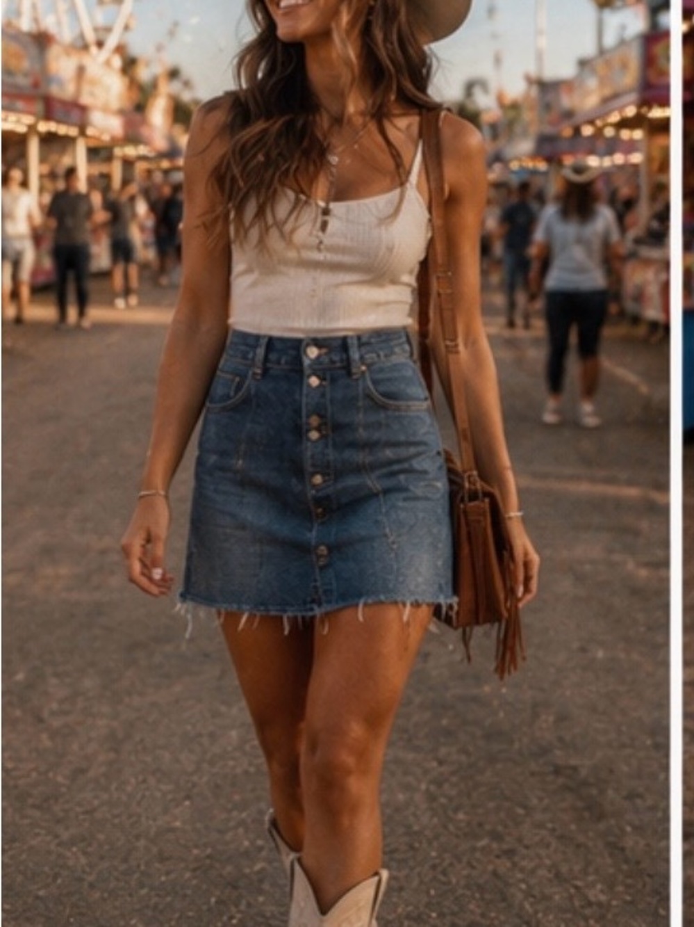 MICHAEL Michael Kors Blue Denim Button-Front Mini Skirt
